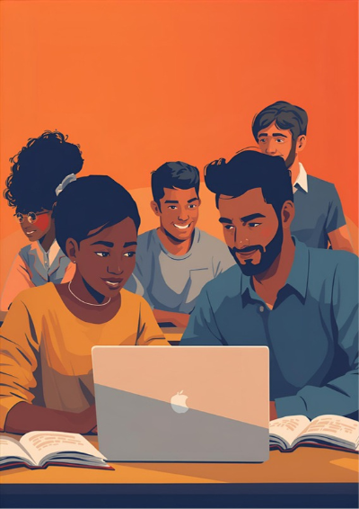 Students learning with XyBricks tutors